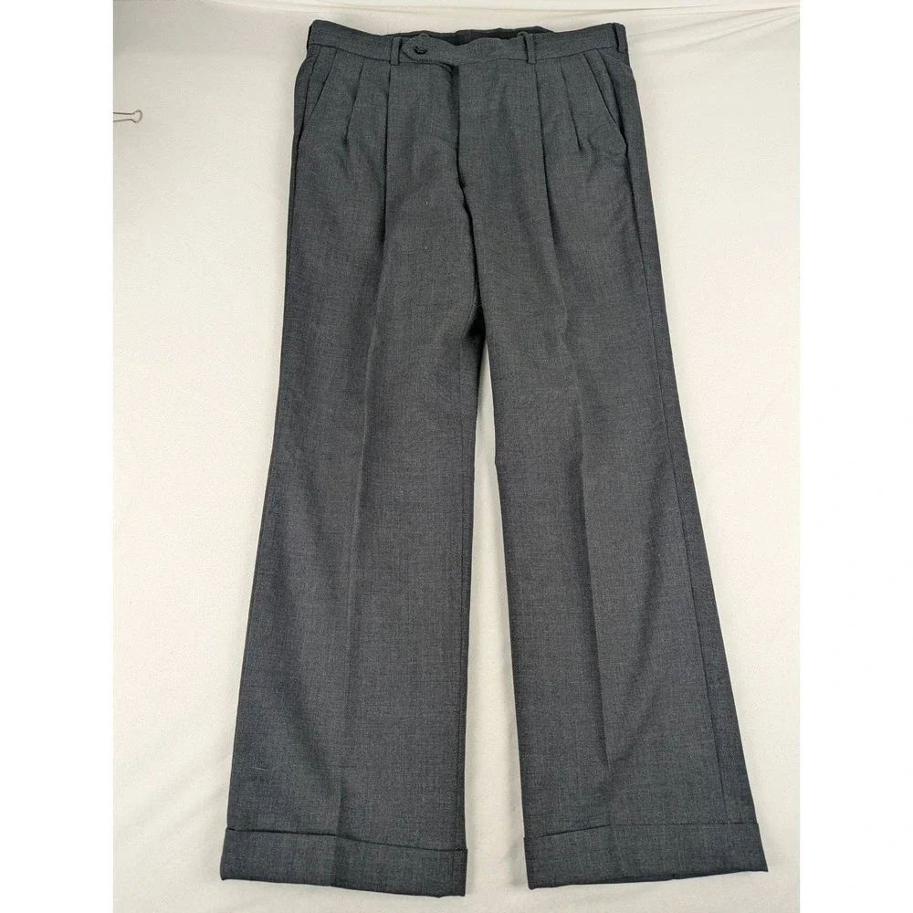 John‎ Farley Clothiers Mens Grey Two Button Suit 41R Made in USA Professional